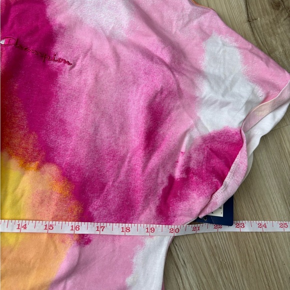 Champion Women's XL Colorful Tie-Dye Front Bow Tie Short Sleeve - Picture 11 of 12